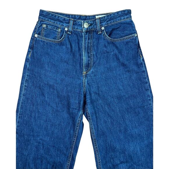 Rag & Bone Ruth Super High Waist Crop Wide Leg Jeans In Blue Cote Dazu Size 26 - Picture 3 of 10